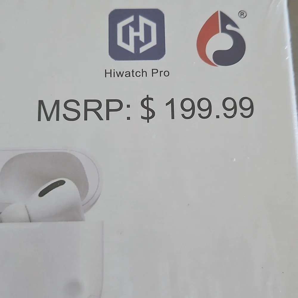 BIG 2.3 Smartwatch and White Wireless Earphones Set